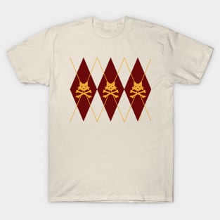 Kitty X-Bones Maroon T-Shirt